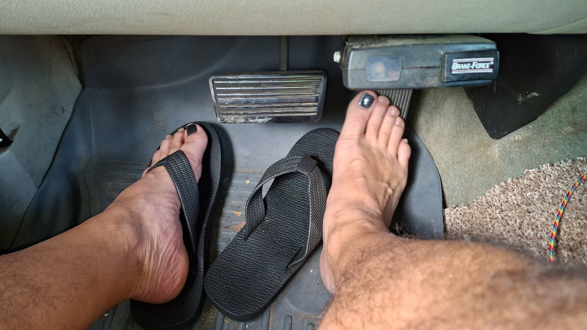 Pedal pumping with painted toes #5