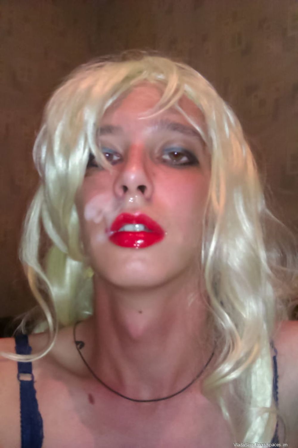 Crossdresser whore in red dress vladasexytrans #4