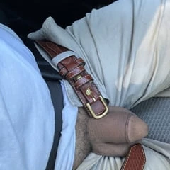 Flaccid dick while driving car 