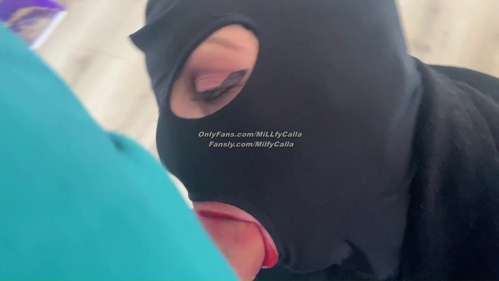 Full Body Fishnet Blowjob – Cum on My Clothes #21