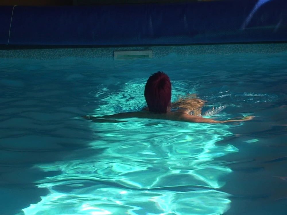 Naked swim in the pool #17