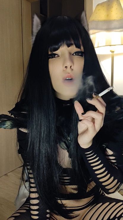 Goth puwussycat smoking #6