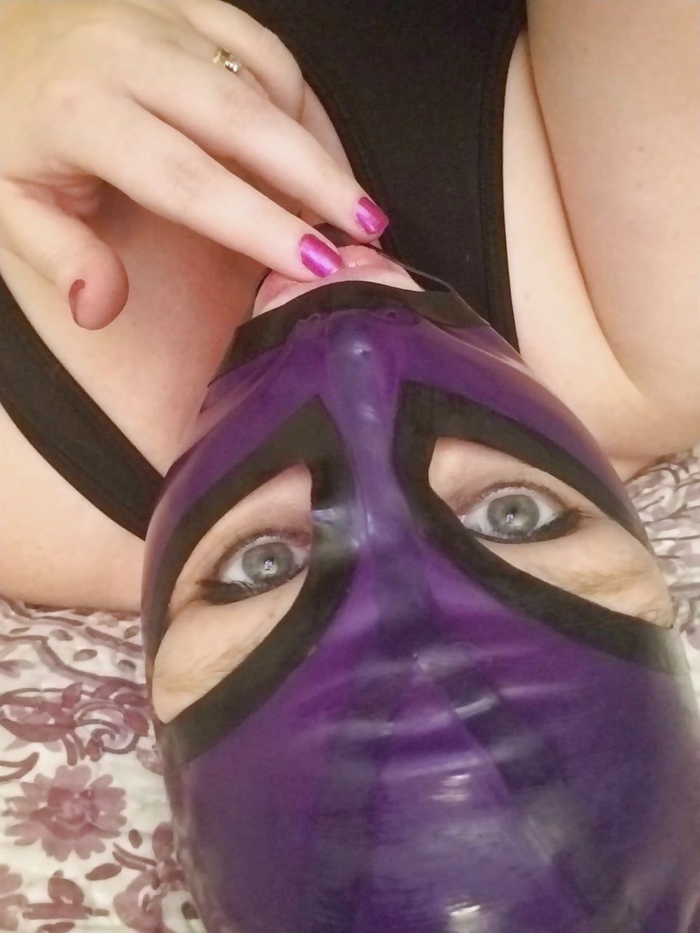 Latex Hoods are so much fun and set the mood just right.... #2