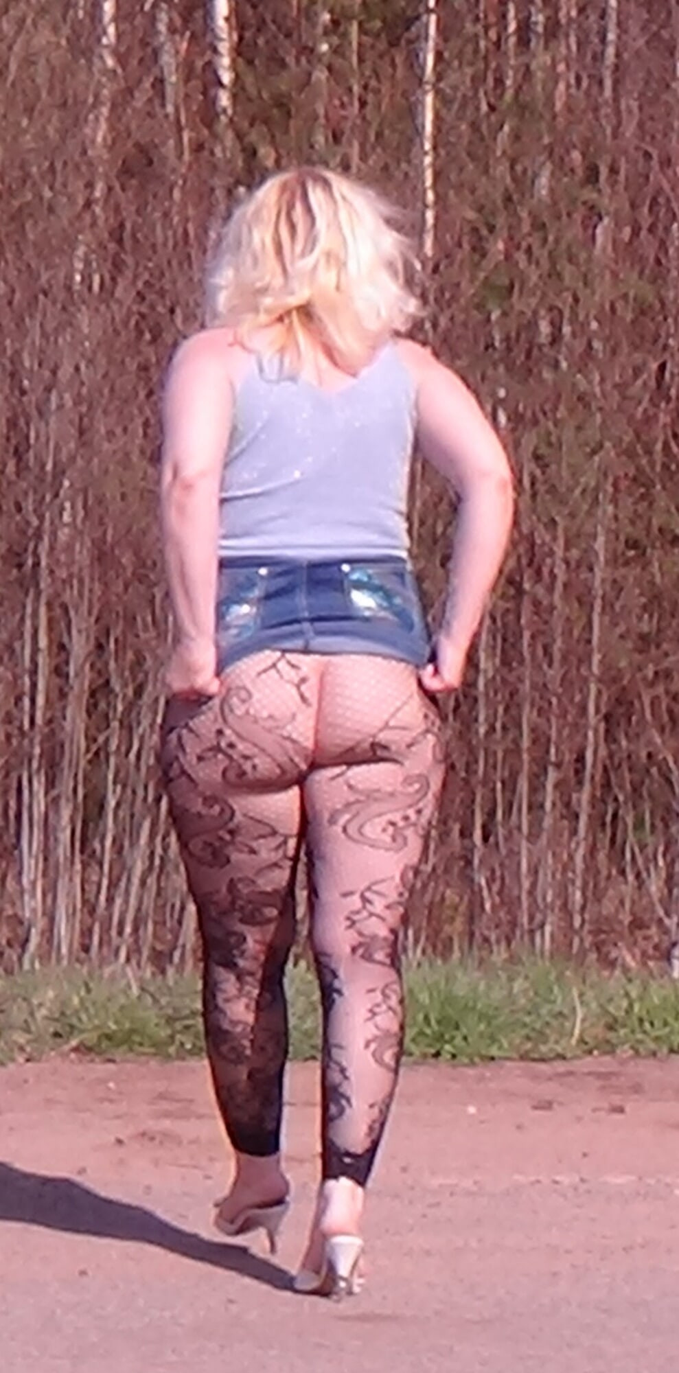Hot milf and fishnet tights #8