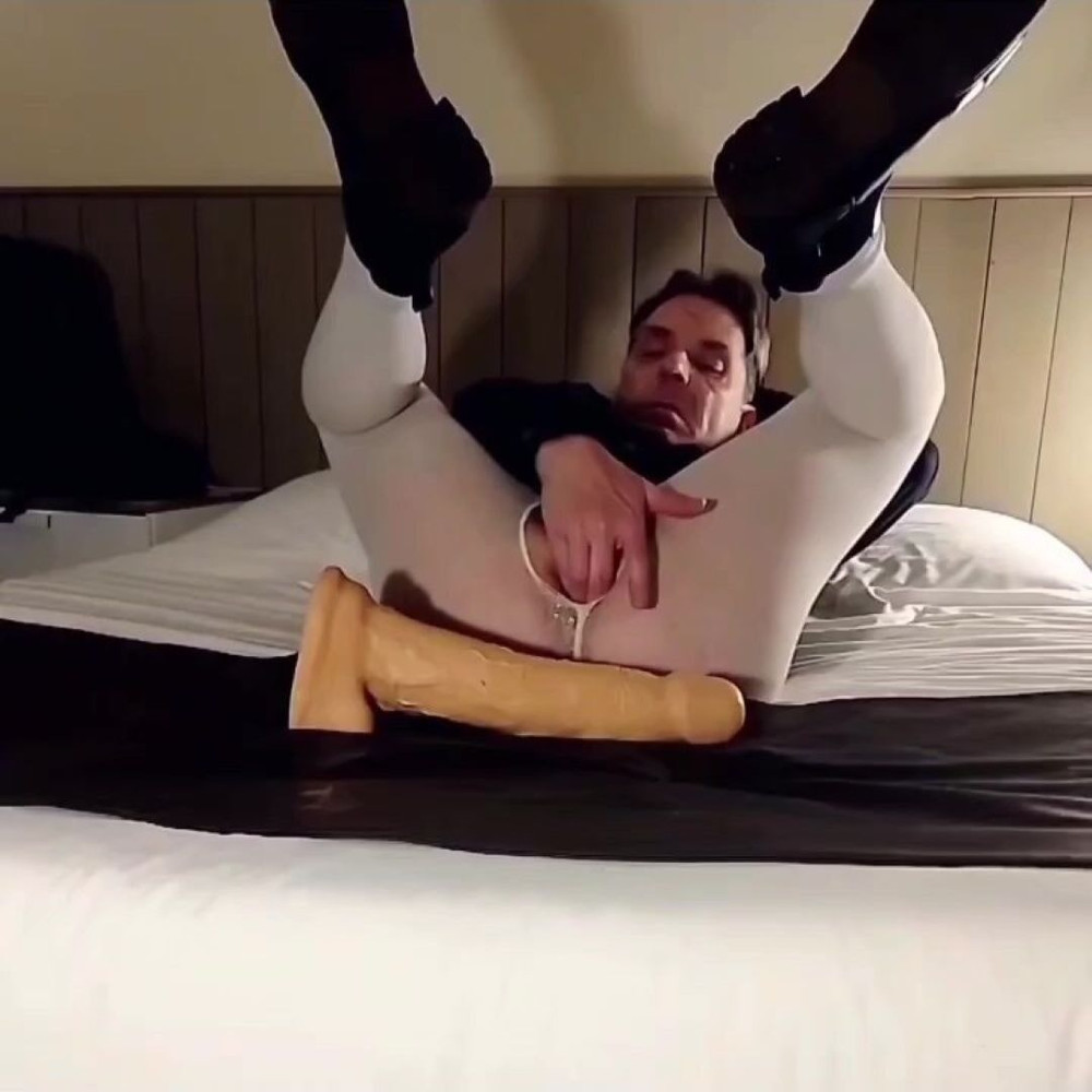 Best Moments - Open White Pantyhose and Dildo Riding #36