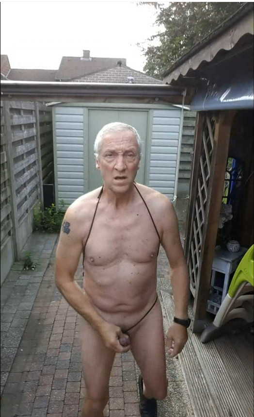 SEXY GRANDPA EXHIBITIONIST BONDAGE EDGING OUTDOOR CUMSHOT SE #19