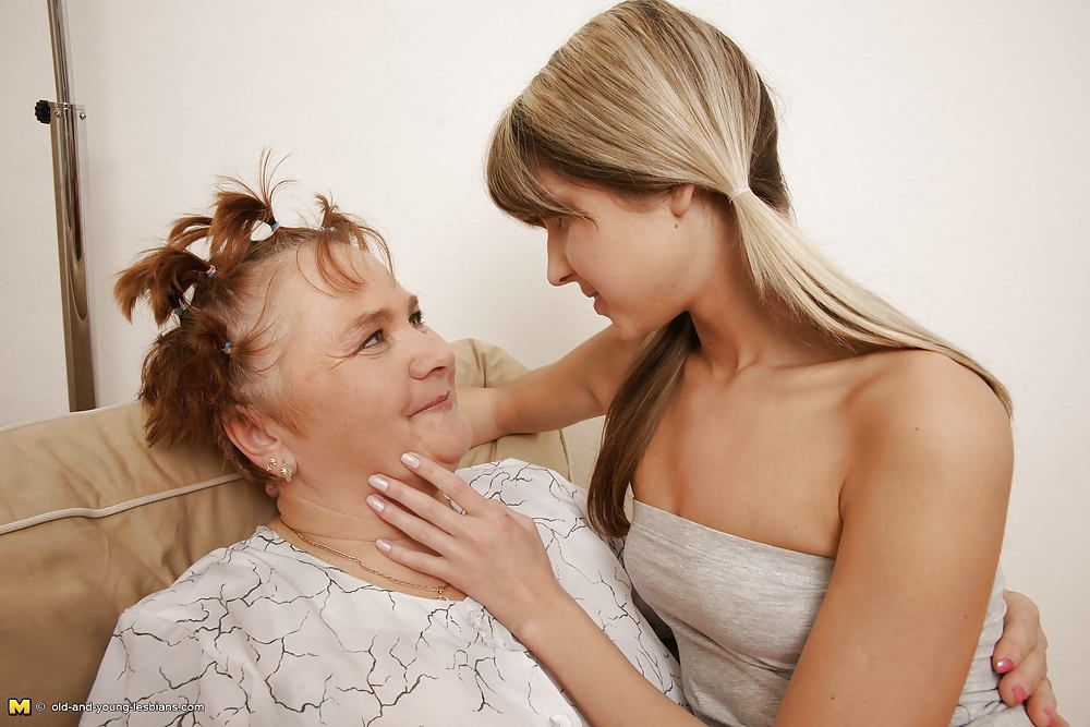 Granny teach young teeny girl a lesbian love #12