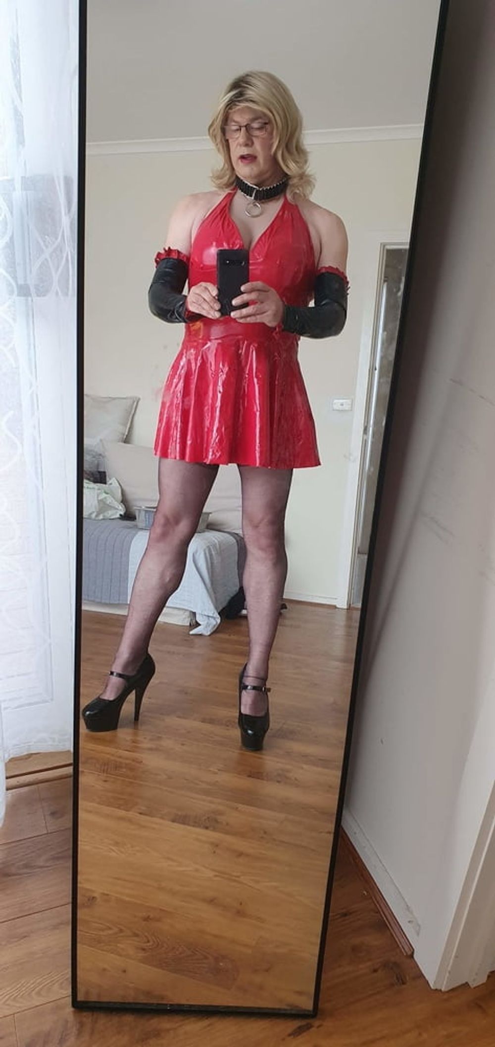 Rachel Latex in Red PVC #2