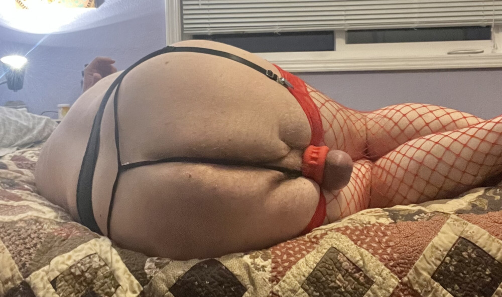 Red Fishnet Stockings #10