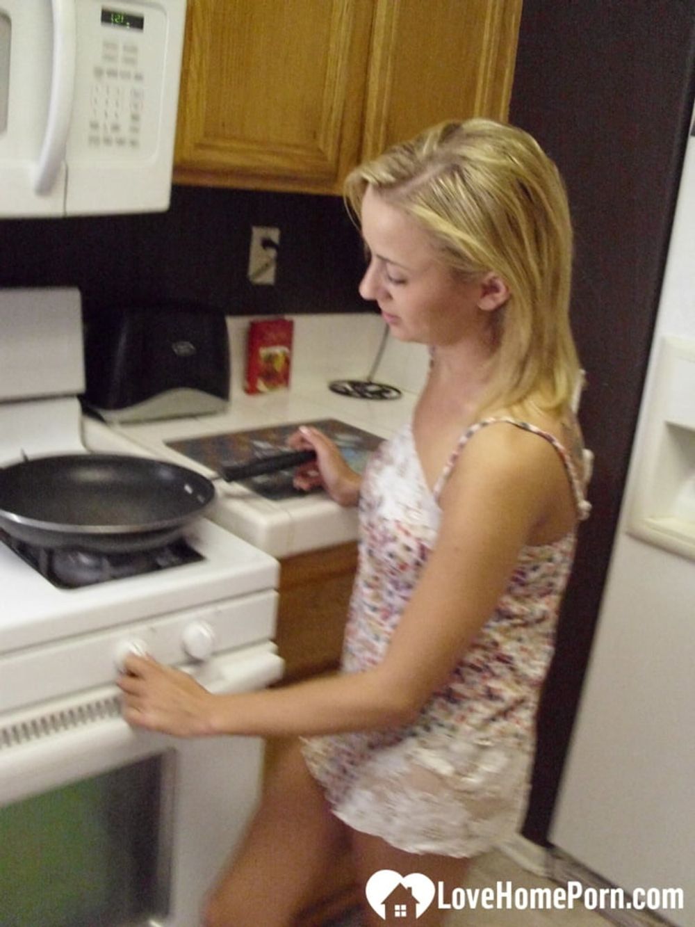 My wife really enjoys cooking while naked