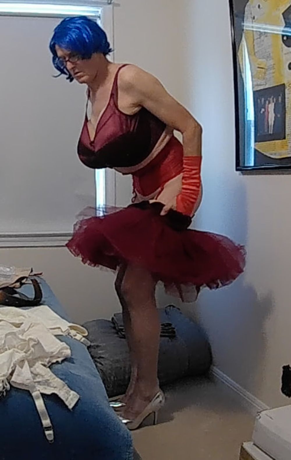 20190107 red tutu dressup #14