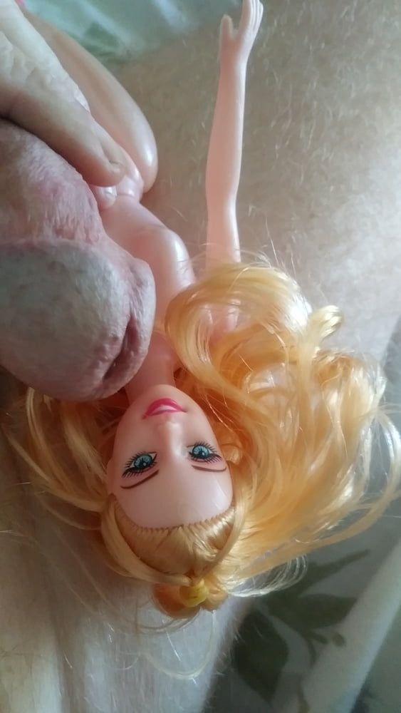 Barbie doll gets cum bath #8