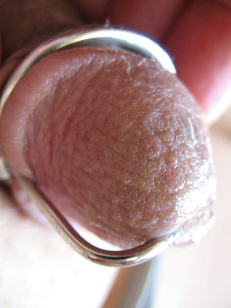 More steel in my cock with glans ring #40