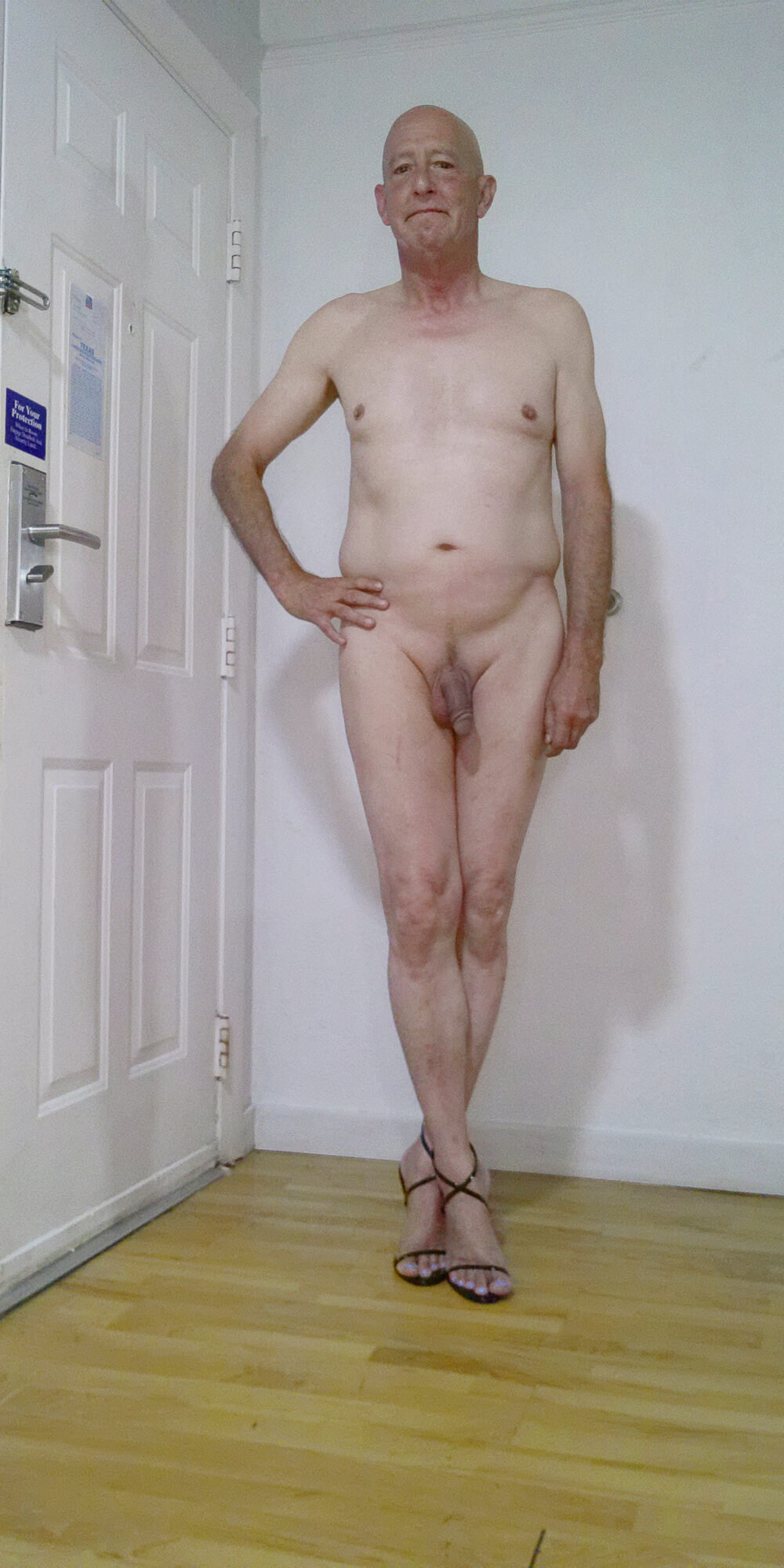 Faggot Andrew Brown Totally Exposed Nude in Sexy Black Heels #8