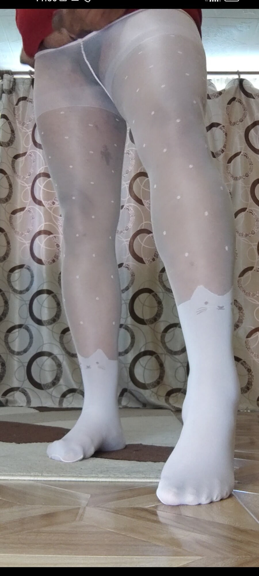 White pantyhose for teen #28
