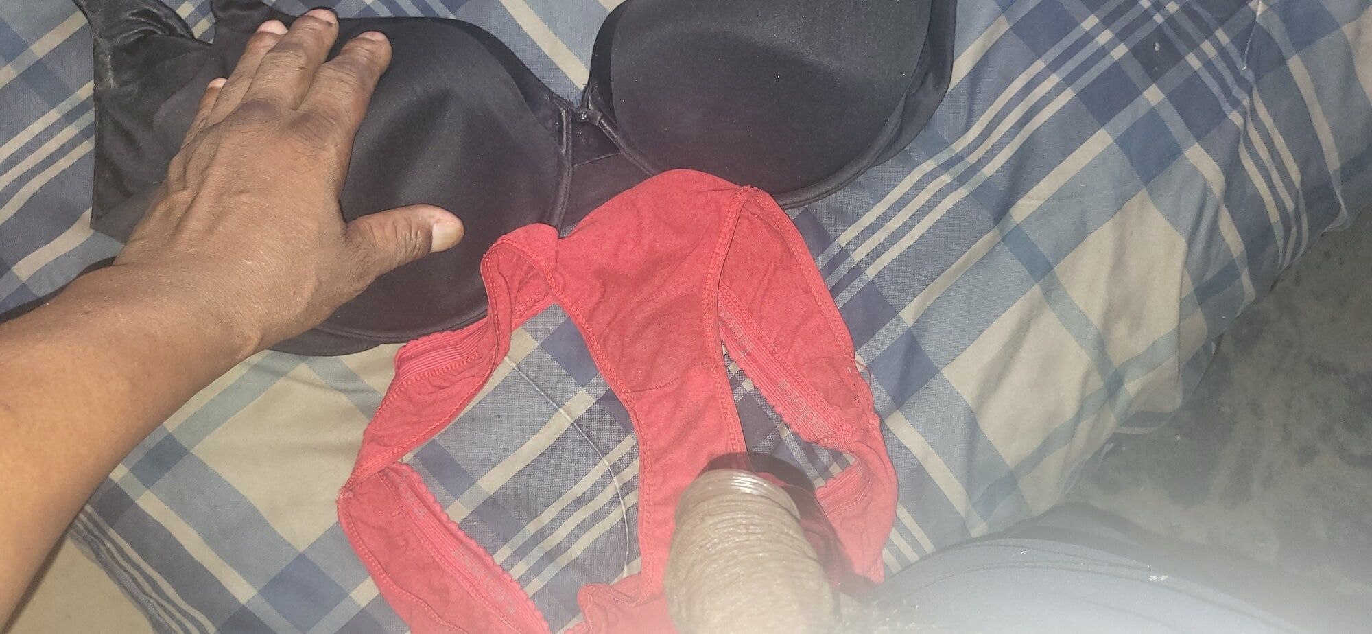Playing With Wife's Panty & Bra