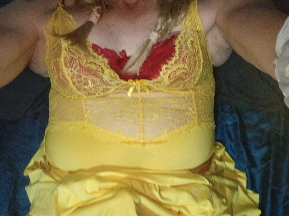 Yellow and red. These boots were not made for walking  #32
