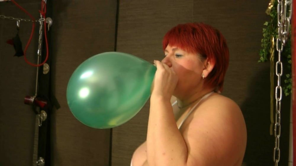 Balloon fun in a bathing suit #10