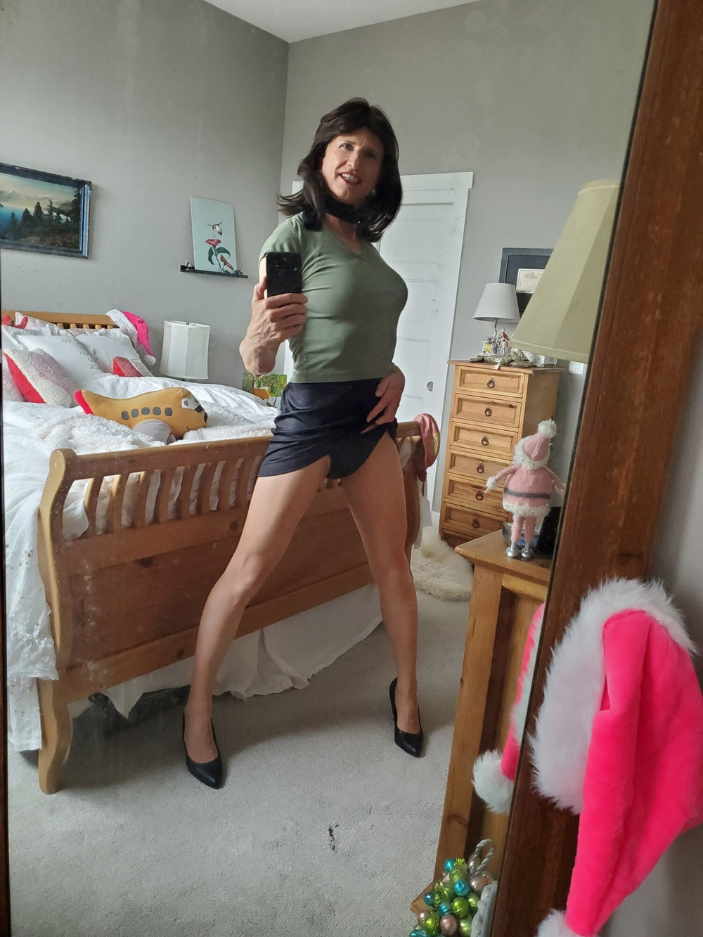 Black mini skirt #12