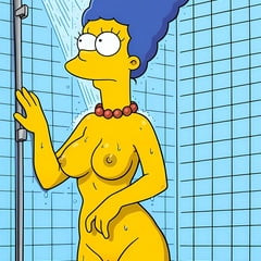 Marge Simpson showering (The Simpsons)