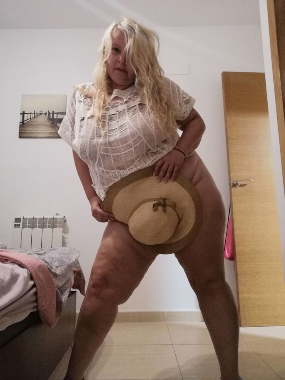 Straw Hat and big natural tits - Sexy BBW MILF #8