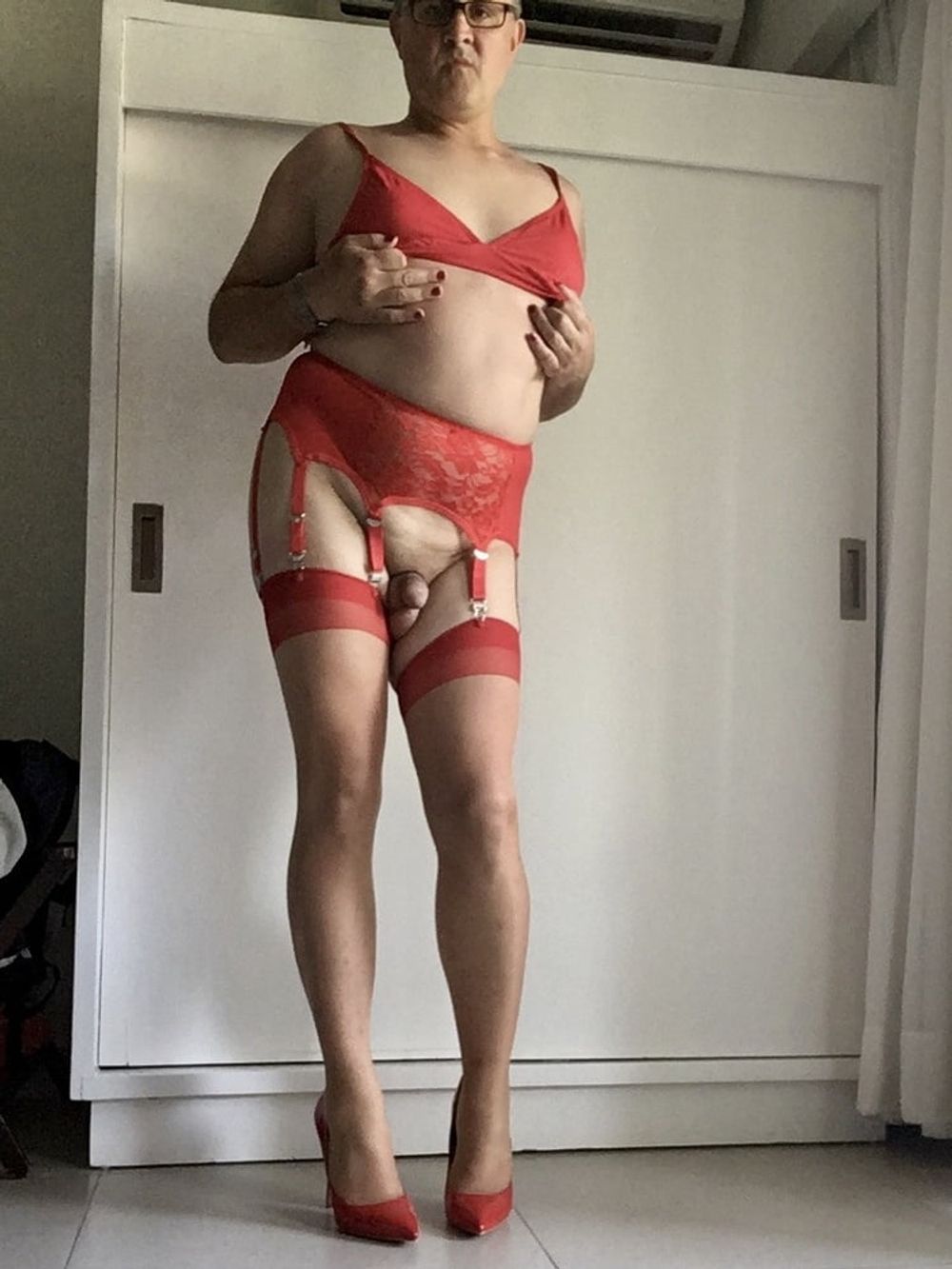 Red Seemed Stockings #26