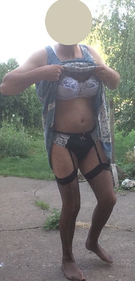Crosdressing and stripping outside. #8