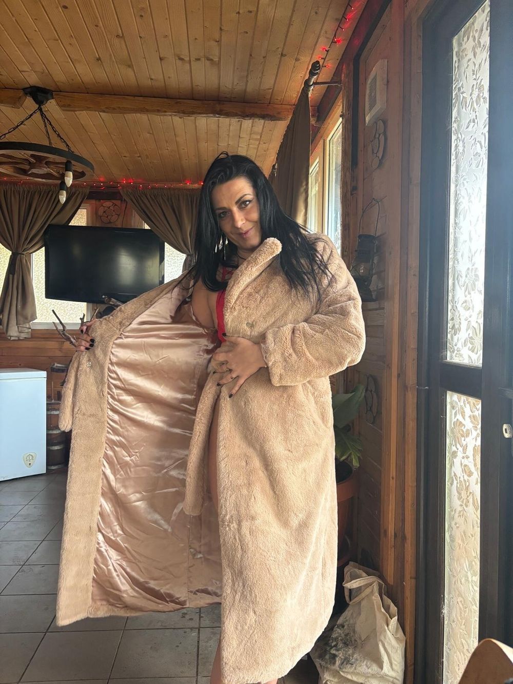 I love to fuck in this fluffy fur coat #2