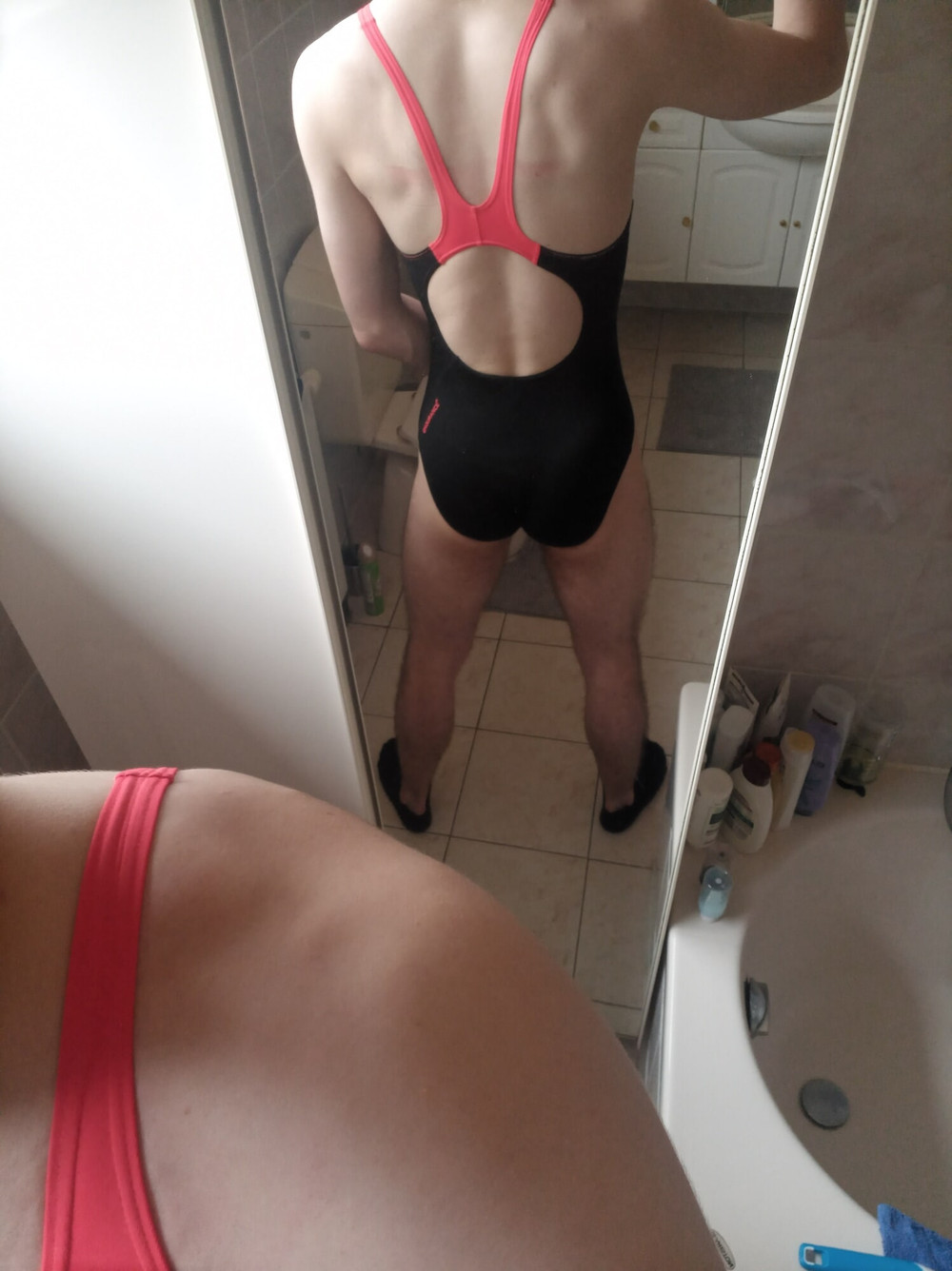 Teen Twink With Huge Cock Tries On Swimsuits, Stockings, ... #21