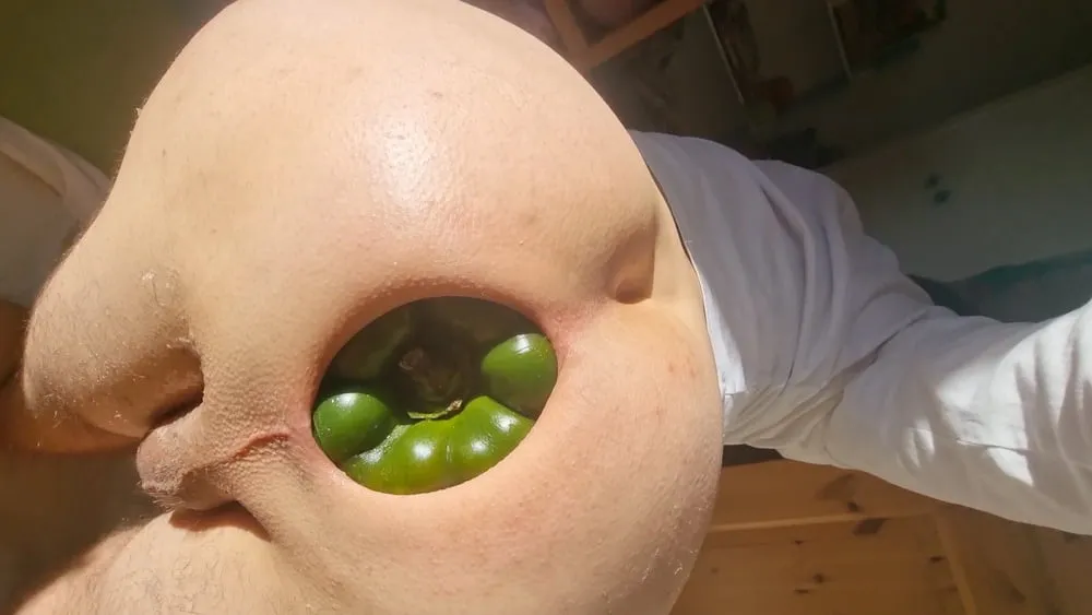 Giant pepper in my hungry asshole pt.1 #5