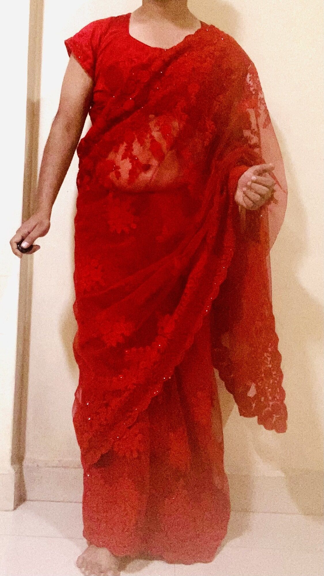 Red saree #52