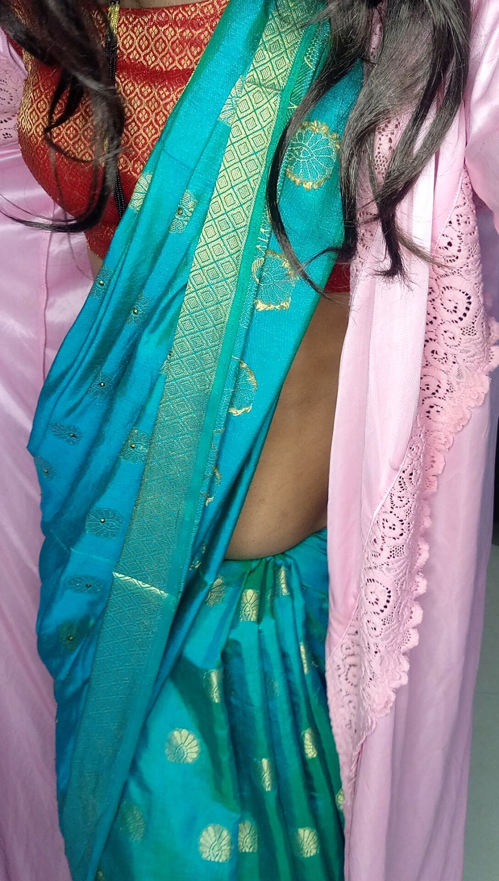 Indian stepmom sexy blou saree and peticot #32