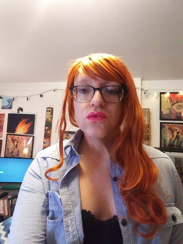 Redhead shemale trans masturbation cum cock  #6