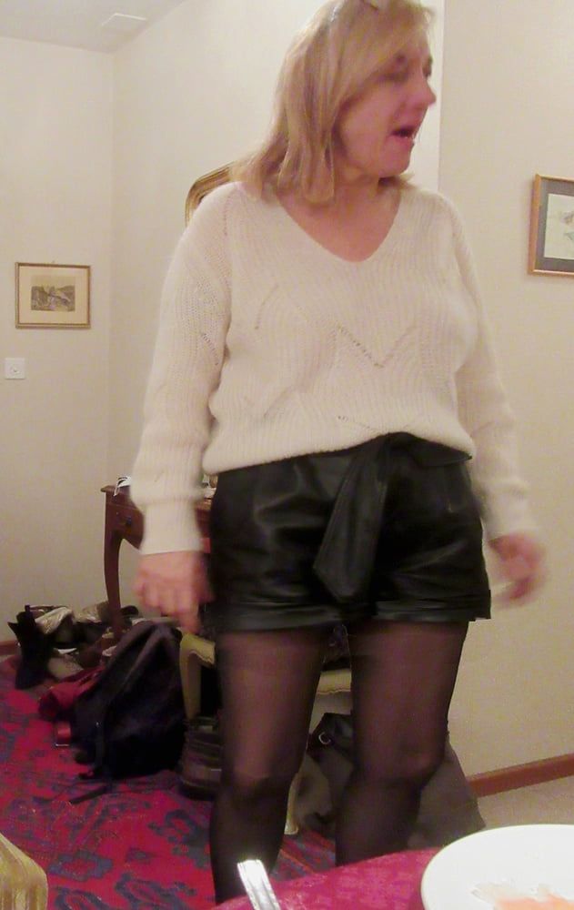 Wife's pantyhose of New Years eve #17