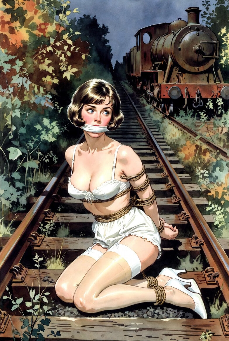Pixwhores Experimental Enhanced: Stockings in the Railyard 1 #26