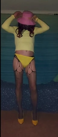 yellow lil fuck toy shorts         