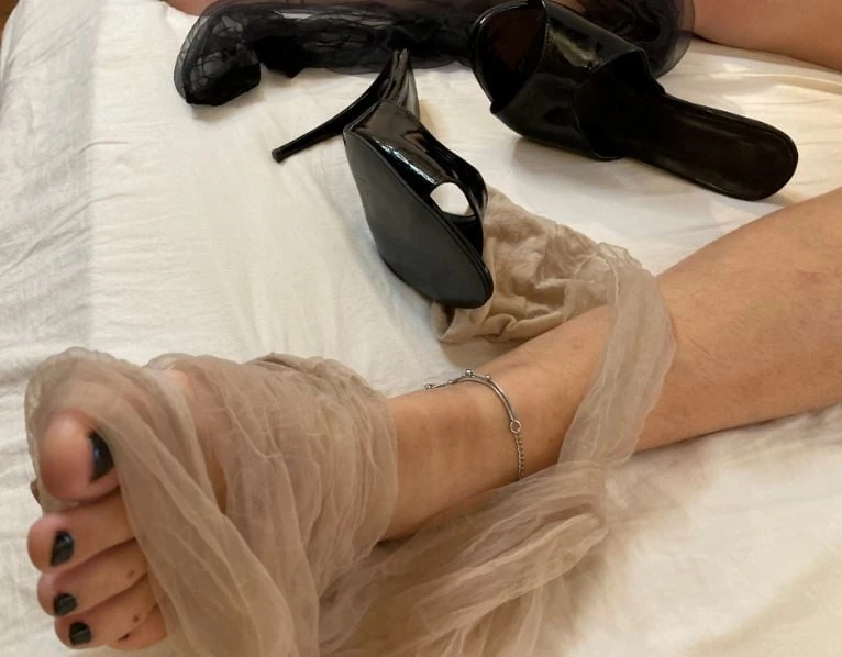 Stiletto Mules and Nylon Stockings #3