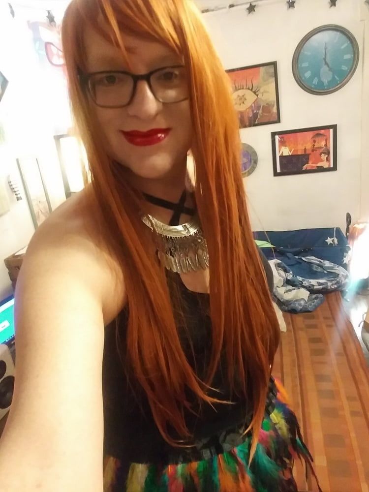 Redhead shemale trans masturbation cum cock  #47