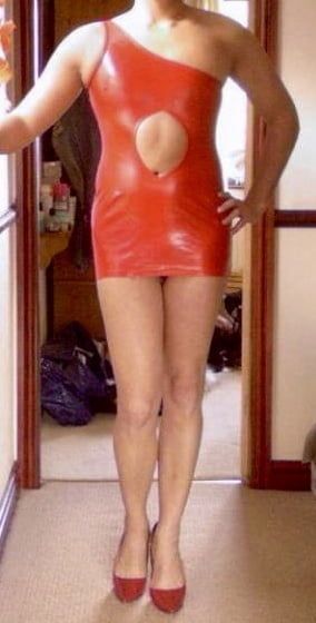 Red PVC Dress #6