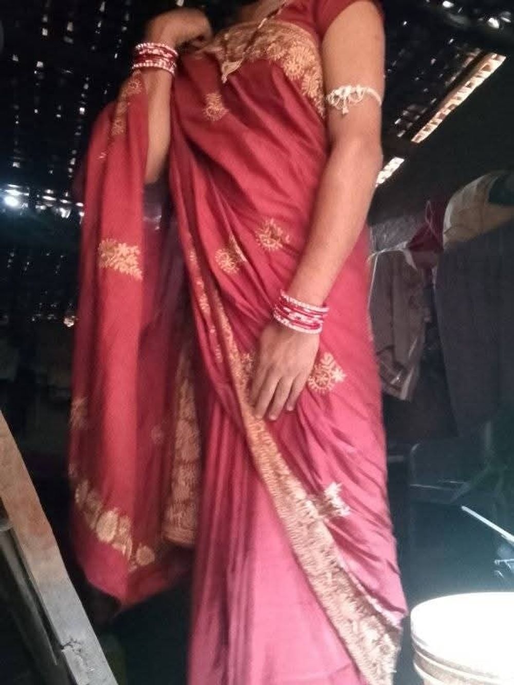 Wear red saree #17