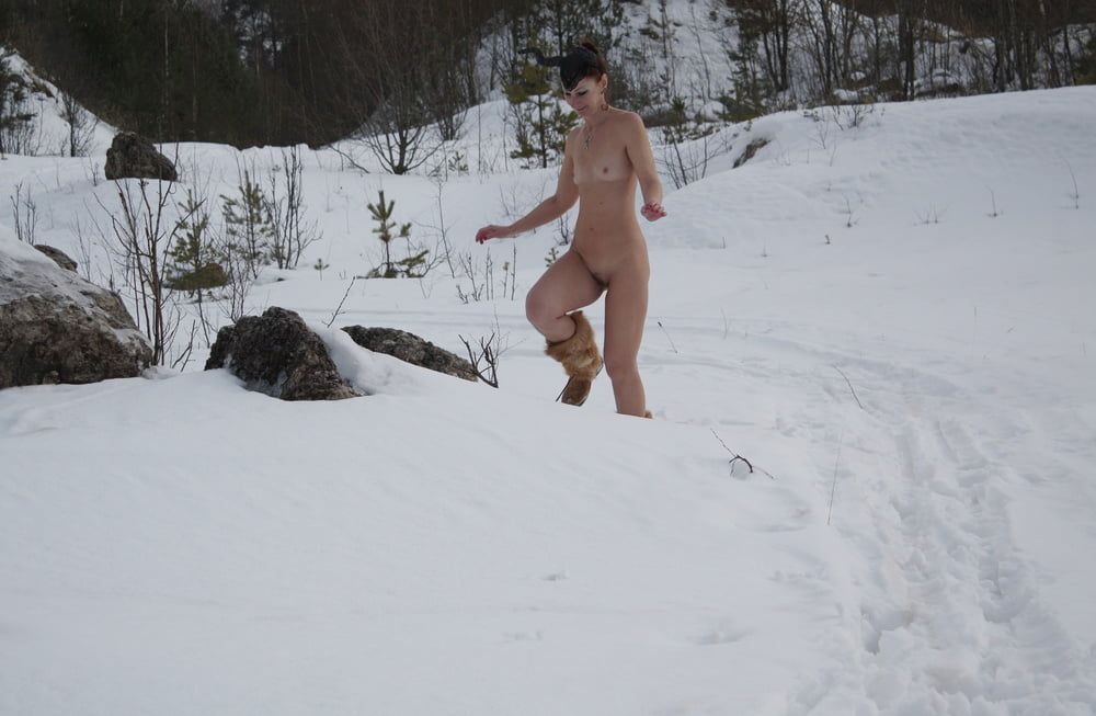 Naked on the Snow in Quarry #33