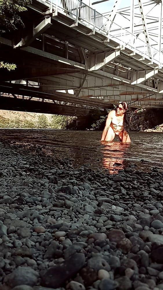 Lexiee playing in the river #7