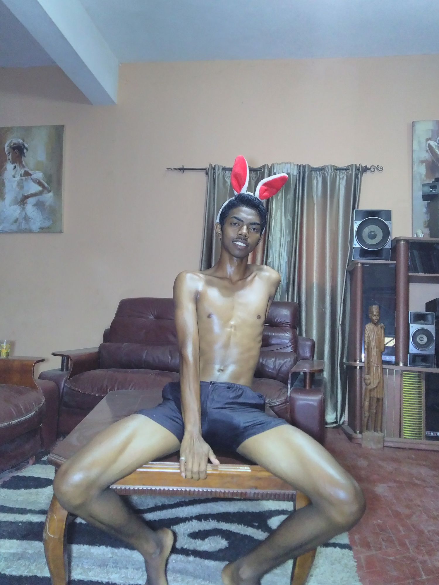 Sexy black easter bunny waiting for his carrot #5