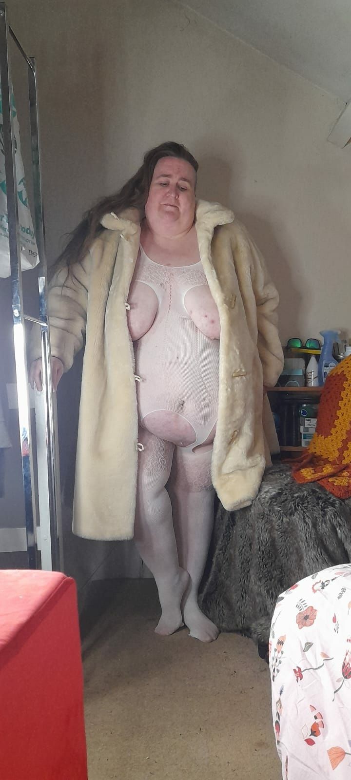 Photos of theLady in a fake fur coat #2
