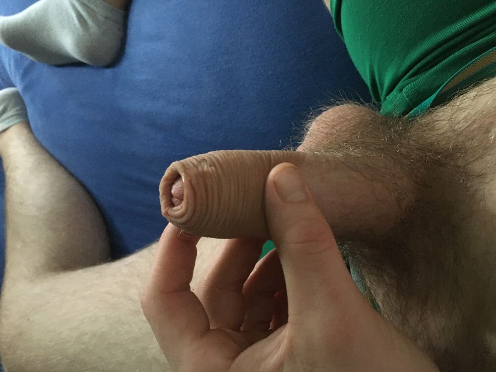 Hairy Dick And Balls Cockhead Foreskin Play With Pre- Cum #8