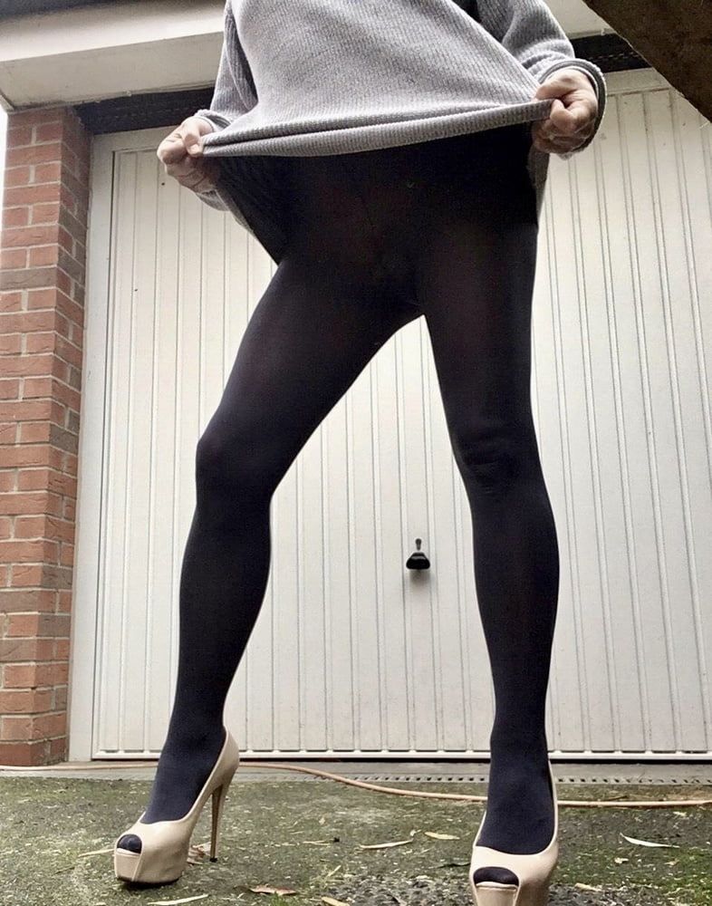Outside in Pantyhose  #45