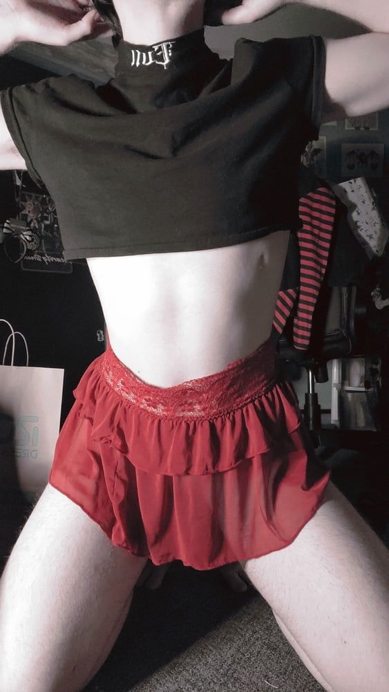 Trans Teen in Tiny Skirt #8