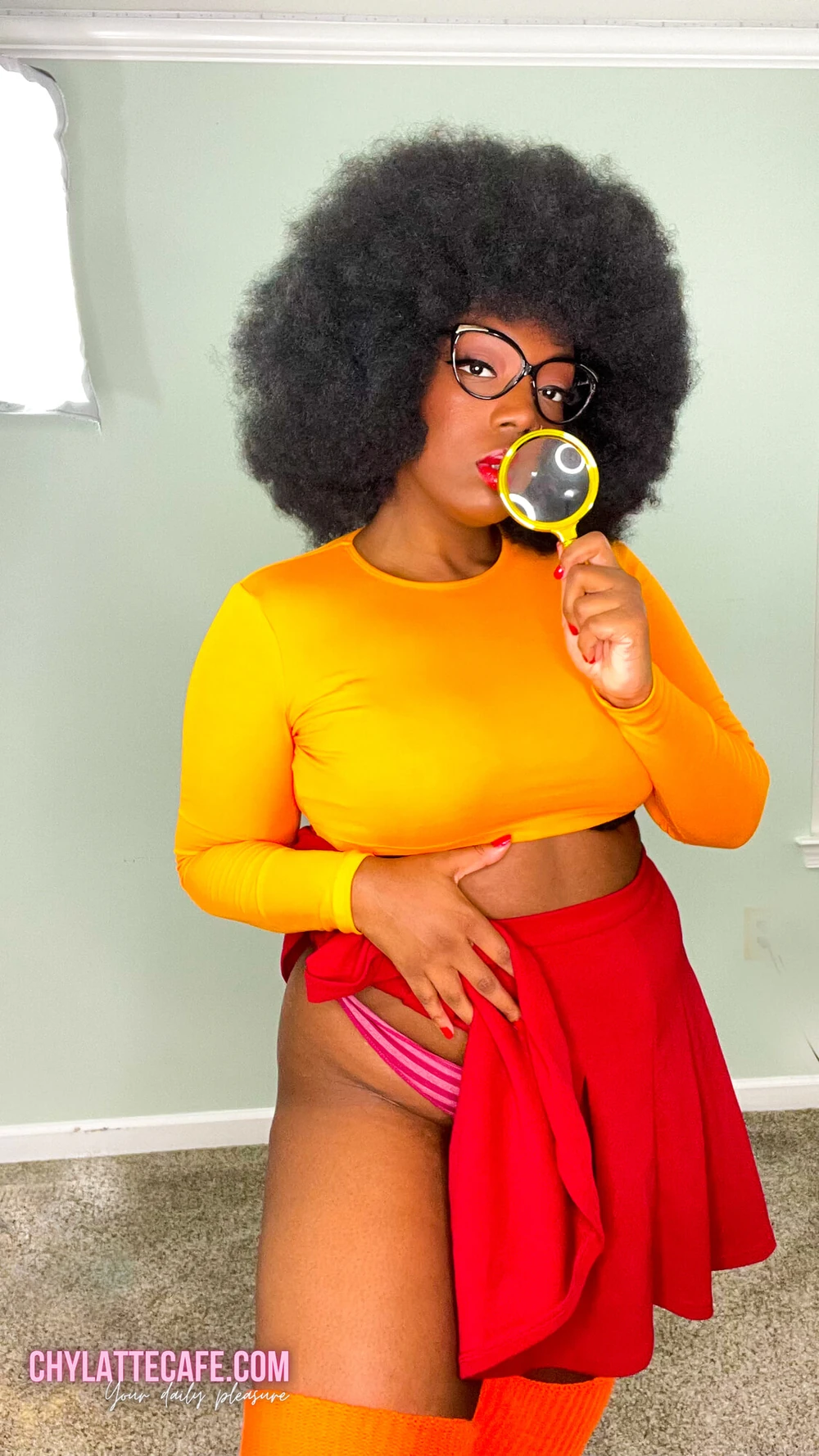 Chy Latte Black Velma Sexy Cosplay Halloween Costume 2 #36