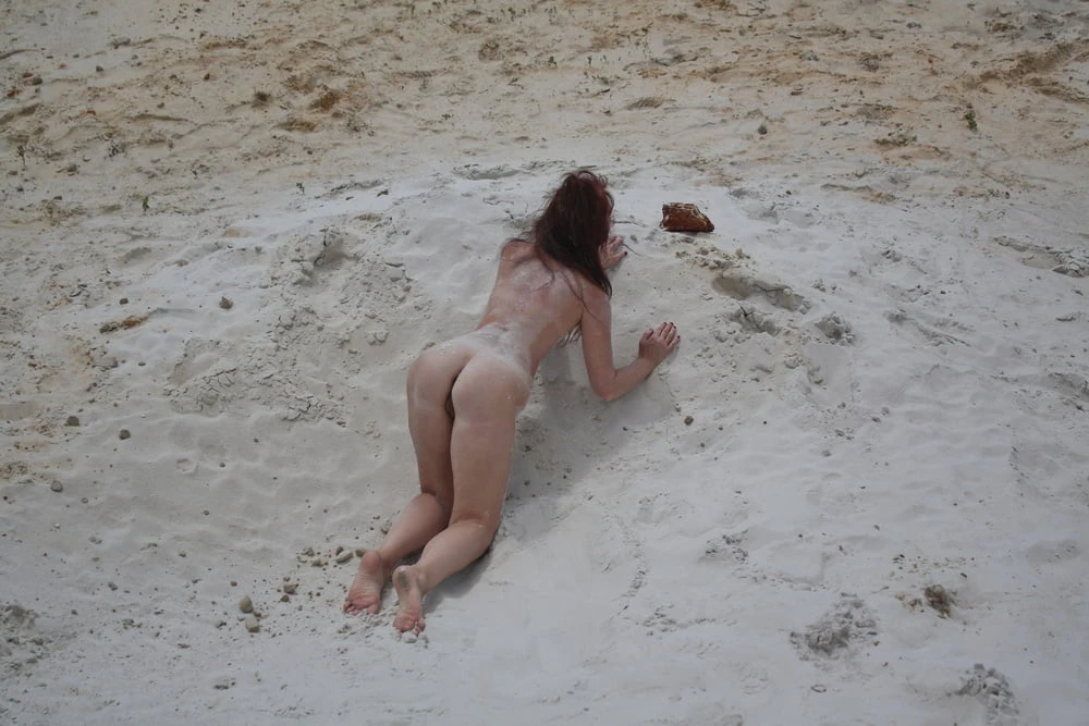 Naked on White Sand #11