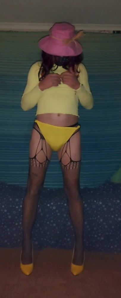 Yellow lil fuck toy shorts  #29